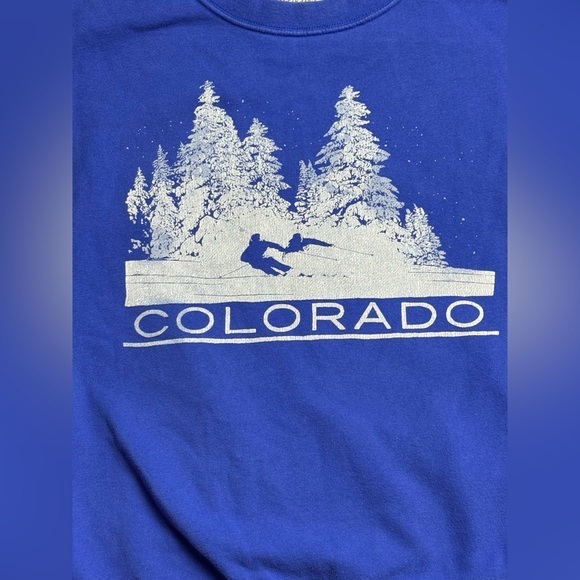 American Eagle "Colorado" Sweatshirt‎ in Blue/White Size Small Women - Picture 2 of 9
